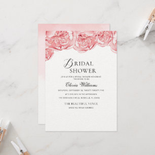 Peonies Invitation à la douche nuptiale
