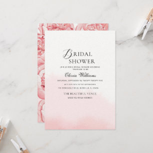 Peonies Invitation à la douche nuptiale