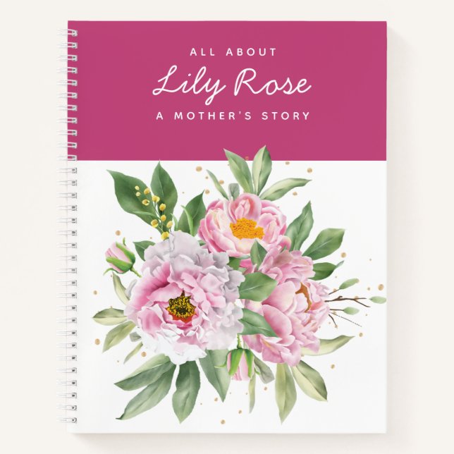 Peonies Lettres à ma fille garde le Carnet (Devant)