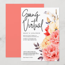 Peonies Magnolia Wasserfarbe Virtuelle Hochzeit