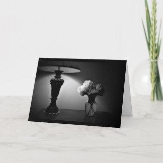 Peonies - noir, card karte
