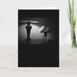 Peonies - noir, card karte