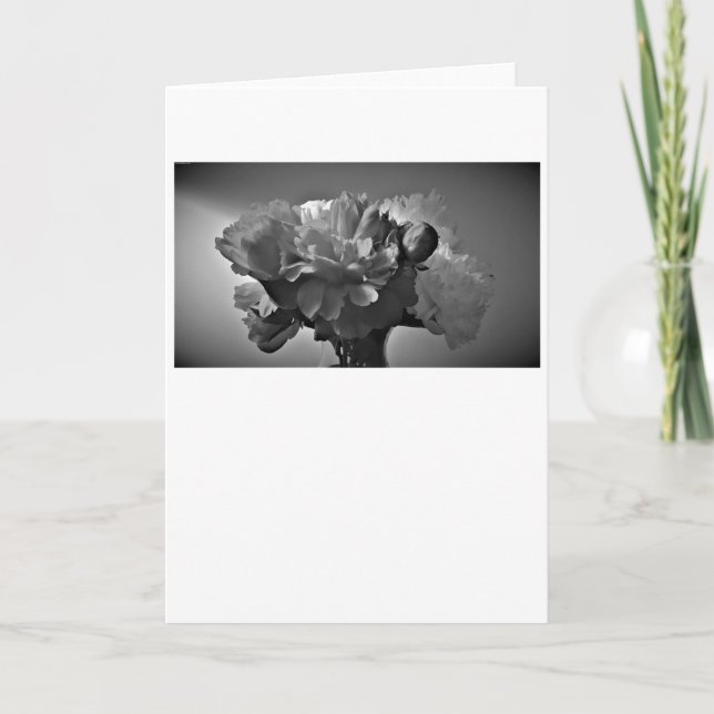 Peonies / Noir, carte (Devant)