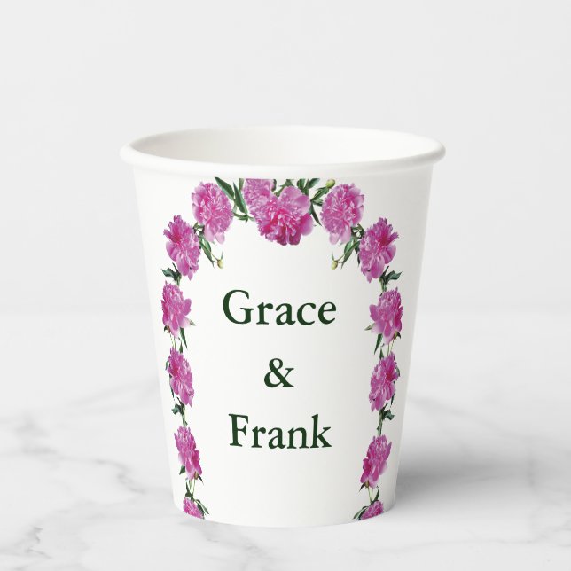 Peonies. Pappbecher (Vorderseite)