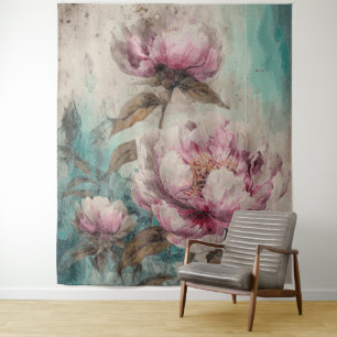 Peonies peintes - Tapisserie