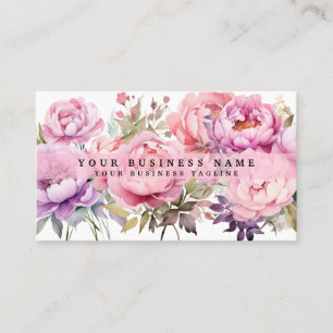 Peonies Peony Blume Business Cards Visitenkarte