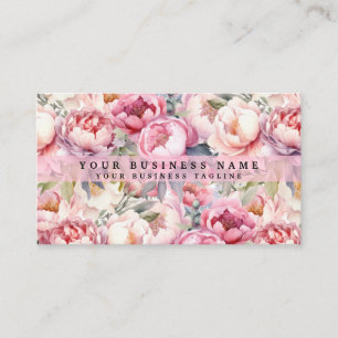 Peonies Peony Blume Business Cards Visitenkarte