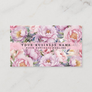 Peonies Peony Blume Business Cards Visitenkarte