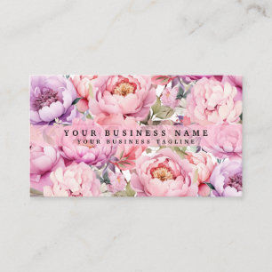 Peonies Peony Blume Business Cards Visitenkarte