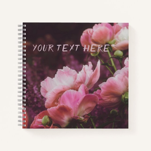 Peonies Personalisiert Scrapbook Notebook Notizbuch (Vorderseite)