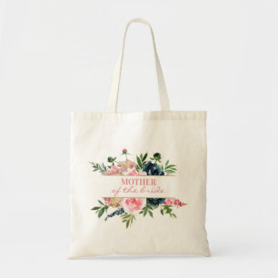 Peonies Pink Navy Blumenmutter der Braut Geschenk Tragetasche