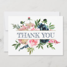 Peonies Rose Pink & Navy Wasserfarbenhochzeit