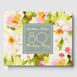 Peonies roses 80e Anniversaire de la fête Livre d'