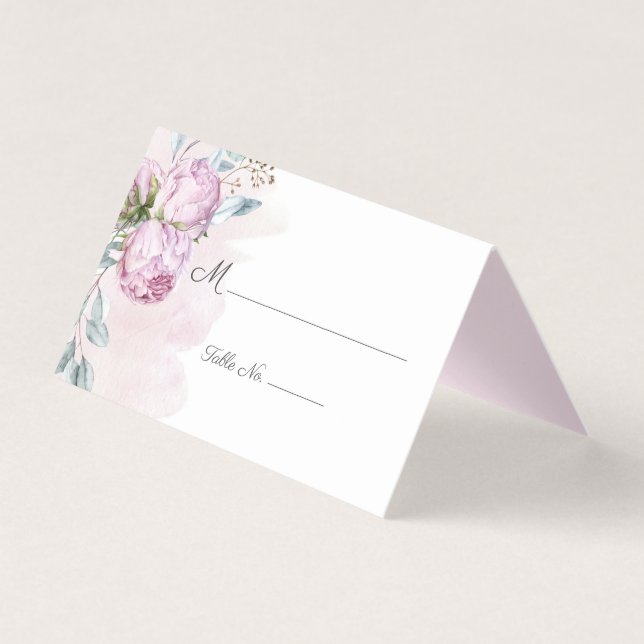 Peonies roses Sage Mariage de verdure (Front)