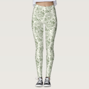 Peonies und Schmetterlinge blockieren den Druck, S Leggings