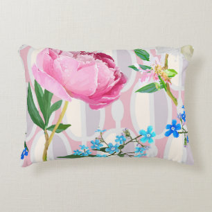 Peonies und vergessene-me-nots. Nahtlose Hintergru Dekokissen