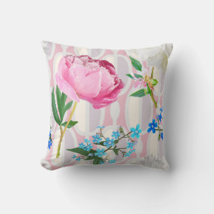 Peonies und vergessene-me-nots. Nahtlose Hintergru Kissen