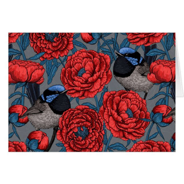 Peonies und Warnen (Vorderseite (Horizontal))