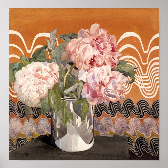 Peonies von Charles Rennie Mackintosh (1920) Poster (Vorne)