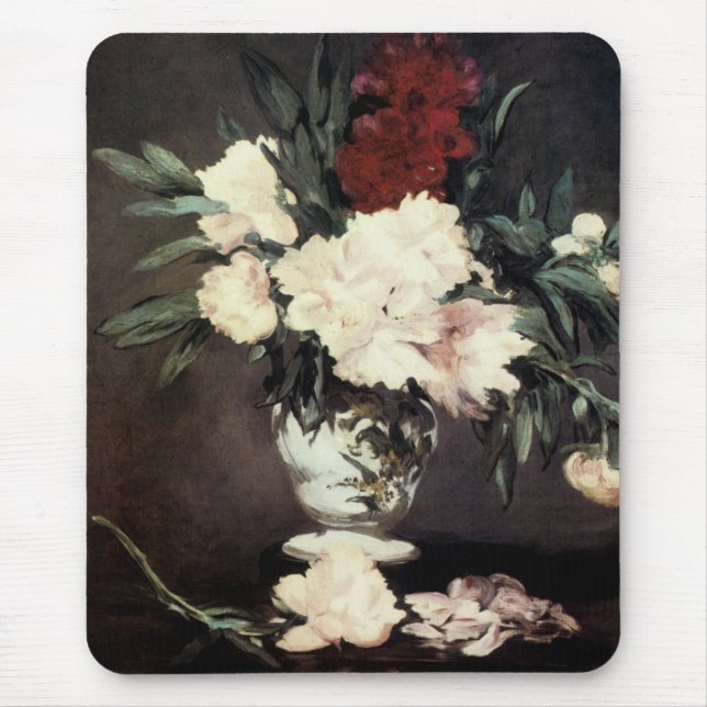 Peonies von Edouard Manet Mousepad (Vorne)
