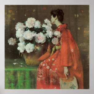 Peonies von William Merritt Chase Poster