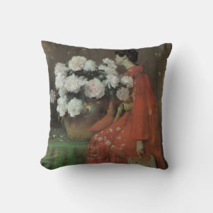 Peonies von William Merritt Chase, Vintage Kunst Kissen