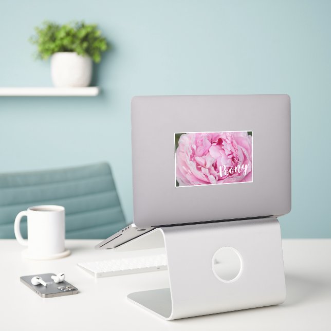 Peony Blossom Rose für Blume- und Gartenliebhaber Aufkleber (Laptop auf Schreibtisch)