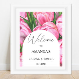 Peony Blume - Brautparty Begrüßungszeichen Poster