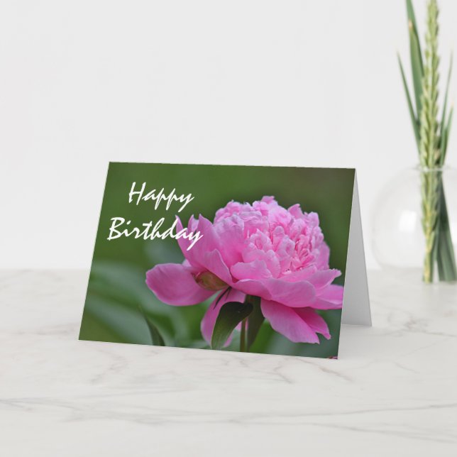 Peony Blume Foto Karte (Vorderseite)