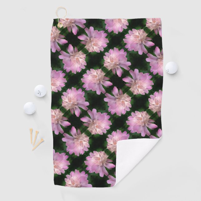 Peony Blume in Bloom Nattern Muster Golfhandtuch (Insitu)