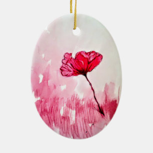 Peony Blume Keramik Ornament