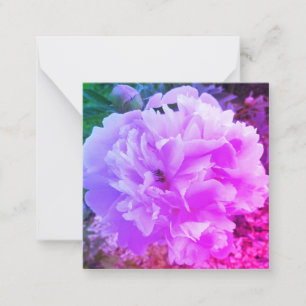 Peony-Blume mit einer Honey-Biene Mitteilungskarte
