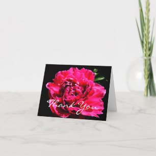 Peony Blume Vielen Dank Note Card Dankeskarte
