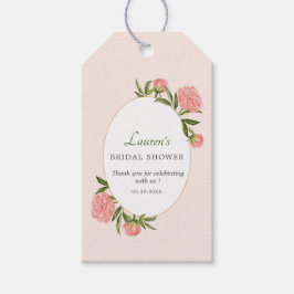 Peony Blume Vintages Brautparty Vielen Dank Geschenkanhänger