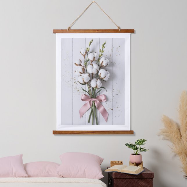 Peony Bouquet Wall Tapestry Wandteppich Mit Holzrahmen (Schlafzimmer)