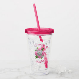Peony Bouquet Wedding Acryltrinkbecher