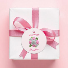 Peony Bouquet Wedding Geschenkanhänger