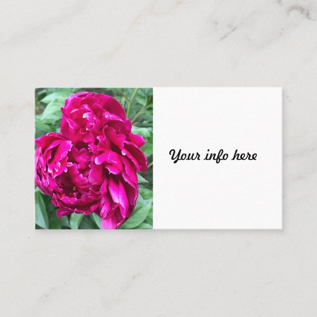 Peony Business Card Visitenkarte (Vorderseite)