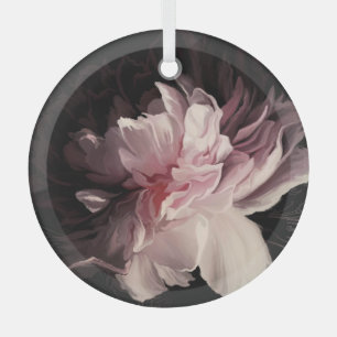 Peony Dark Wall: Design der bemalten Blume Ornament Aus Glas