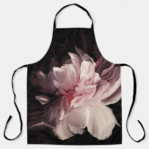 Peony Dark Wall: Design der bemalten Blume Schürze