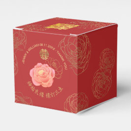Peony Double Happiness Chinese Wedding Danke Geschenkschachtel