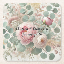 Peony Drama Paper & Party Teller Rechteckiger Pappuntersetzer