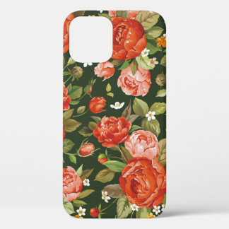 Peony Elegance: Graphic Floral Wallpaper. Case-Mate iPhone Hülle