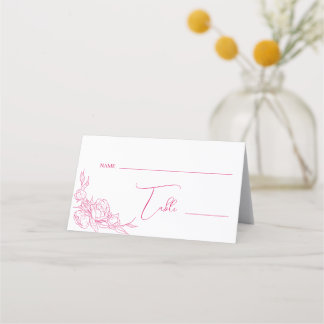 Peony Elegance Wedding Platzkarte