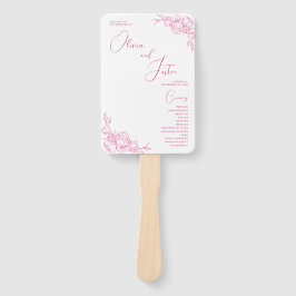 Peony Elegance Wedding Program Fächer