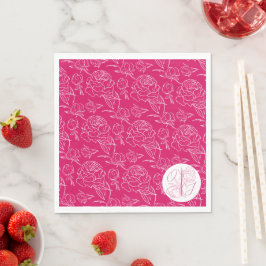 Peony Elegance Wedding Serviette