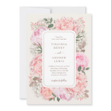 Peony Elegant Wedding Einladung