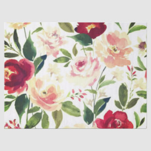 Peony floral Burgundy Muster Antique Hochzeiten Seidenpapier