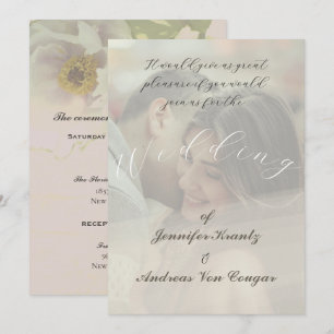 Peony Floral Mariage et Invitation photo