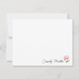 Peony Floral Note Card Mitteilungskarte